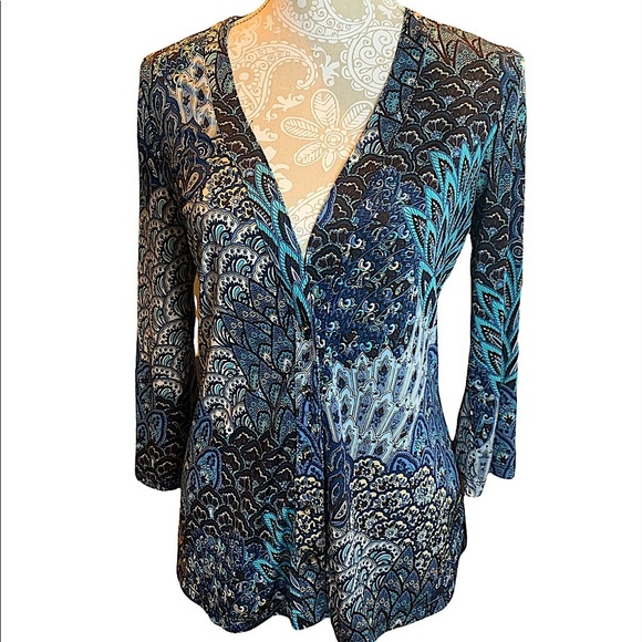 Laura Max v-neck button up Brandy blouse - Picture 1 of 6